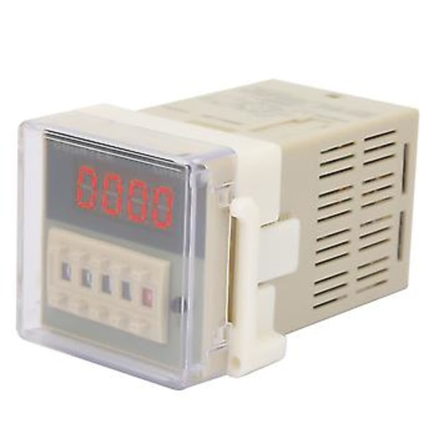 O111ROM DH48J-8A LCD Digital Elektronisk 8-benet Tæller Forsinkelsestidsrelæ 0-999900 (24VAC /DC)