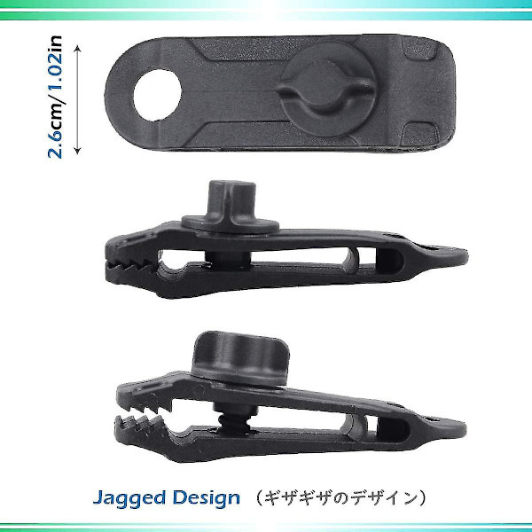 Presenning Clips 12 stk. Jordklemme Krokodilleformet Plast Telt Clips Til Camping Markise Udendørs Aktiviteter (brun, 8.5x2.6x2.8cm)