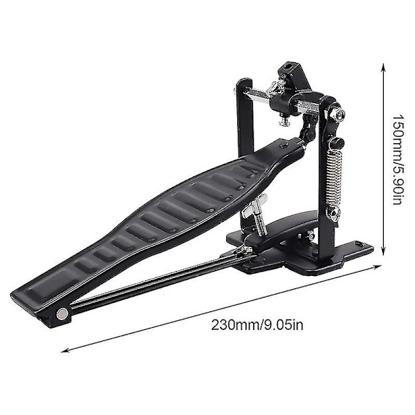 Trommepedal Sort Aluminiumlegering Børne Rack Trommesæt Med Trommestik & Trommenøgle
