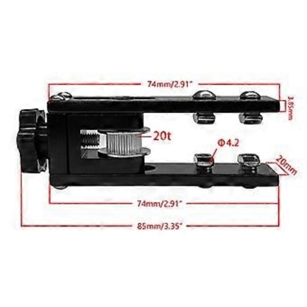 3D-skriver X-akse Belte Oppgradert 2020 Profil Strekk Rett Strammer for Creality Ender-3 CR10/CR-10S 3D-skriver