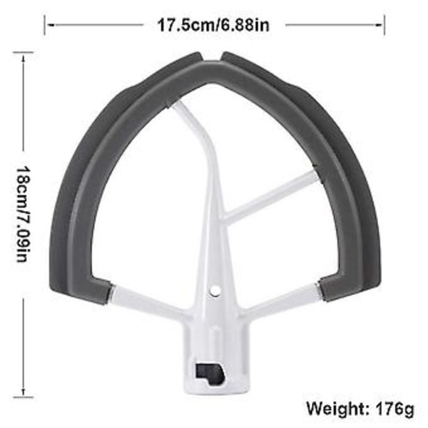 Kitchenaid-sekoittimen lisätarvikkeet, keittiökoneen varaosat, tehosekoittimen terä, 6 qt Flex Edge -vatkain