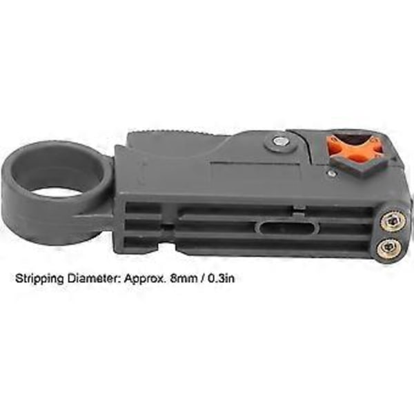 Wire Stripper, dobbelt klinge design Coax Koaksial Kabel Afisoleringsværktøj Sæt Kit (2 stk, Grå)