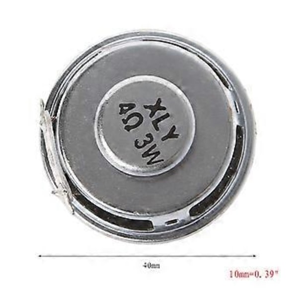 Mini Woofer Portabla Högtalare 3W 4Ohm Extern Högtalare Magnetisk Högtalare 1.57in Rund Högtalare Ytterdiameter