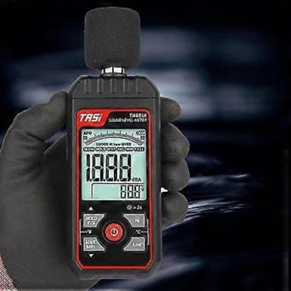 Ta651a Digital Lydniveau Måler Logger 30-130db Audio Støjmålingsinstrument Mini Db Meter En
