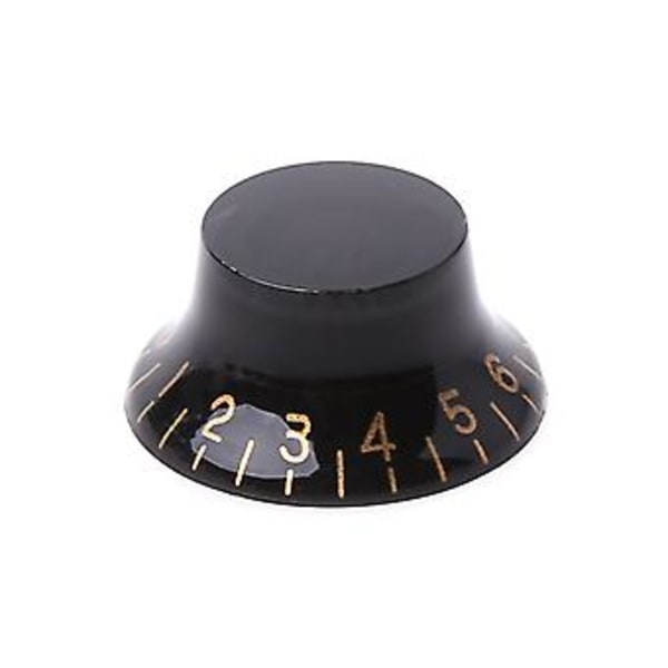 1 stk. Knotknapp Klokkeform Gitar Tone Volumkontroll For LP Gitar Deler Svart