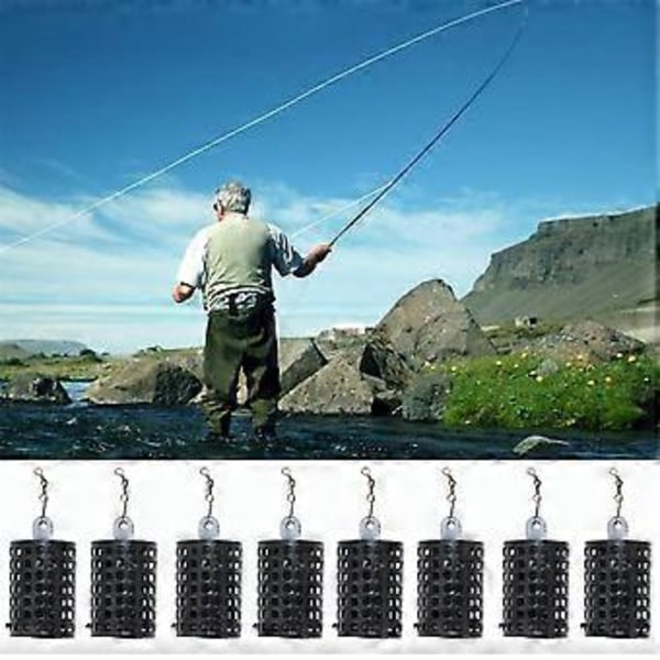 10 stk. Runde Fiskeredskaper Fôrkurver Bur Jern Fiske Lokkemiddel Bur Kurv Falle Lokkemiddelholder Fiskeagn Bur Fôrkurver 30G