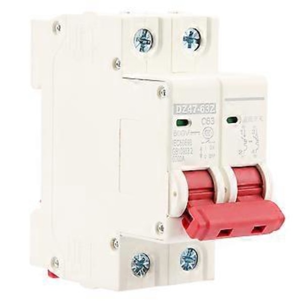 2P DC 500V 63A Mini Afbryder MCB Sikkerhedsafbryder DZ4763Z2P