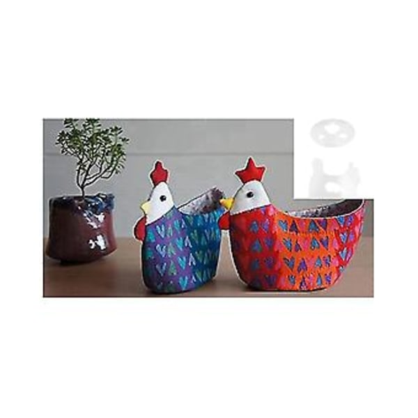 Søtt Eggkurvformsett Eggkurvformer for Sying, Kyllingkurvform Linjal, DIY Quilting Håndverk