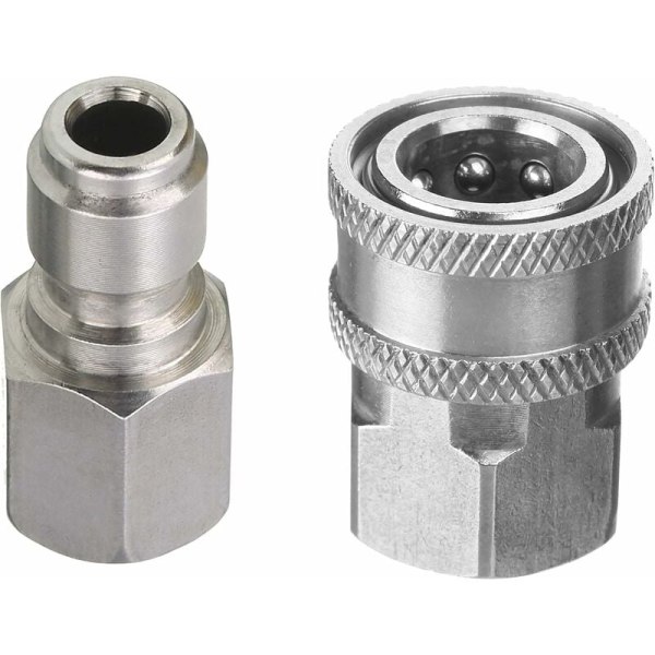 Adapter sæt til højtryksrenser, hurtigsamlingsæt, hun-fitting, rustfrit stål, 5000 PSI