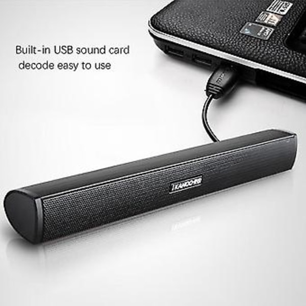 Ikanoo Subwoofer Soundbar til Bærbar Computer Kompatibel Med Ook Pc Tv S Og Bærbar Ledningsført