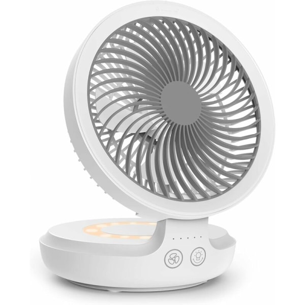 Usb Fan, Table Fan With 4000Mah Battery, Silent Fan With 4 Speeds, Table Fan With 120° Oscillation, Portable Fan For Desk