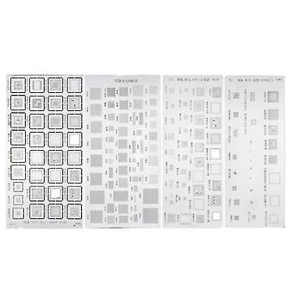 4kpl Universaali Bga Stensiili Yhteensopiva Mtk Msm Cpu Ram Pm Ic Reball Pin Suora Lämmitysmalli