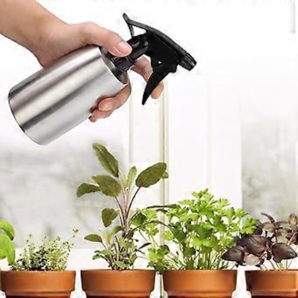 Vesisuihkepullo, 400 ml ruostumattomasta teräksestä valmistettu vesisumutin kotitalouskäyttöön, keittiön suihkepullo, korkean tarkkuuden toiminnallisuus