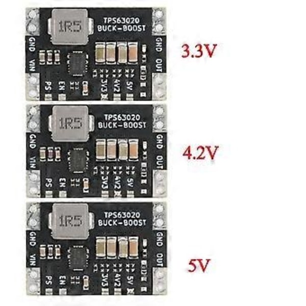 XL63020 TPS63020 Litiumbatteri USB Automatisk Boost Buck Step Up Down Modul Mikrokontroller Ström Låg Ripple 5V