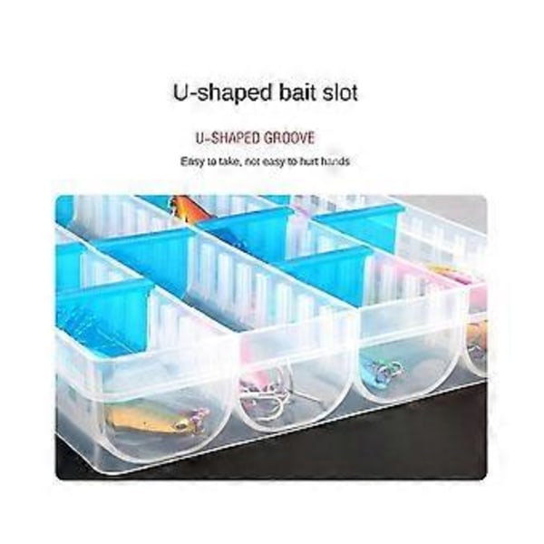 Grejkasse Snackle Box Container Perle Organizer Rum Organizer Boks Opbevaringsboks Med Blå Div