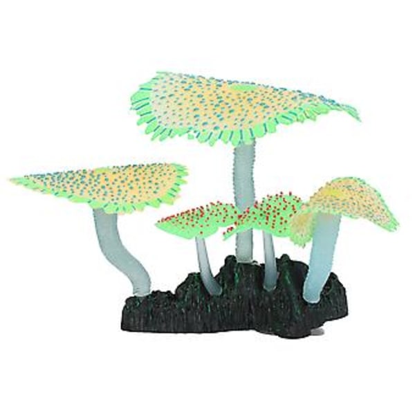 Kunstig Koral Silikone Simulation Koralplanter Akvarium Fisketank Landskabsdekoration Grøn