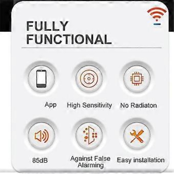 Tuya WiFi Brandbeskyttelse Røgdetektor Kombination Brandalarm Hjemmesikkerhedssystem WiFi