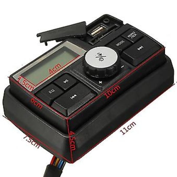 Cycle O Mp3 Radio Sound System Sers Tooth Fm 5 Eq Functs Lcd
