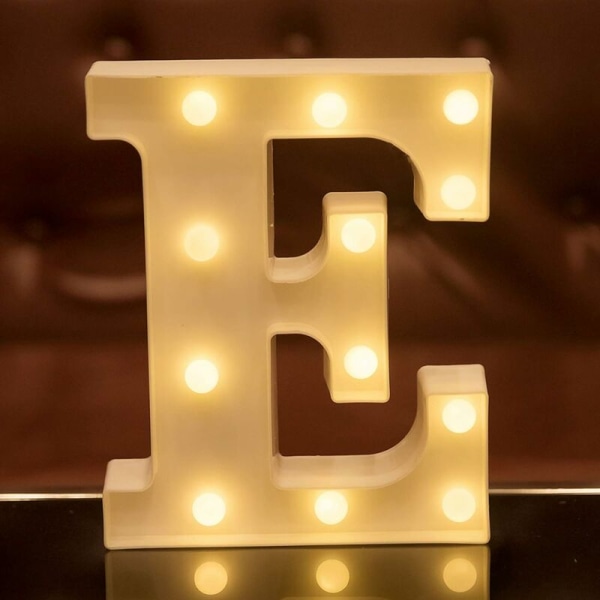 LED-bokstavlys, alfabetisk lys opp-skilt for nattlys, hjemmefest, bursdag, bryllup, bardekorasjon, LED-bokstav, batteridrevet, jul