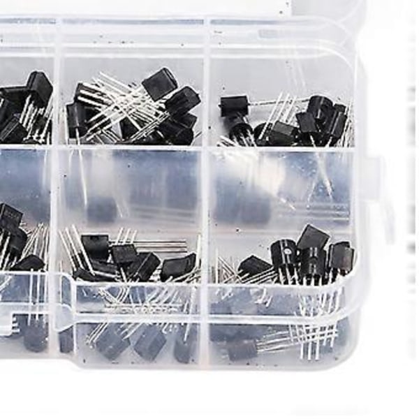 200st Svart Effekttransistor Set 10 Värden Låg Strömförbrukning Transistor Kit BC327 BC558