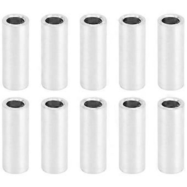 10 stk. runde afstandsstykker aluminiumslegering uden gevind stand-off støtte fittings 6 mm ydre diameter lang 14 mm