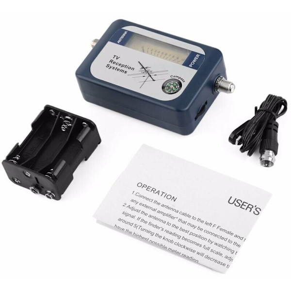Signal Finder - Digitalt signal Satellit TV-antenne Terrestrisk TV-antenne med kompas TV-modtagelsessystemer