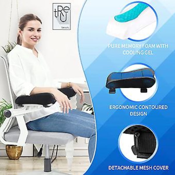 Ergonomiska Armstödsdynor, Armstödskuddar för Kontorsstol (set om 2)