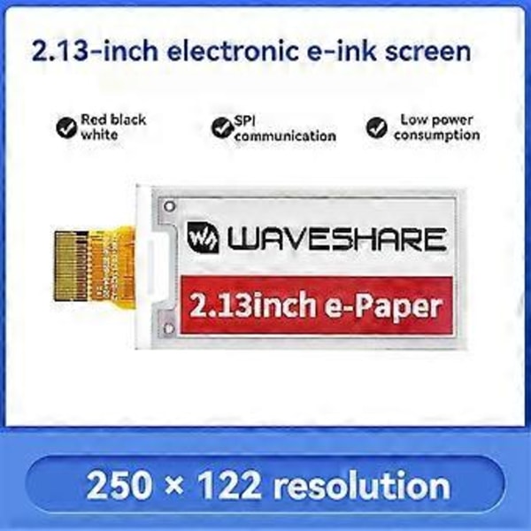 2.13 Tommer Blækskærm Elektronisk Papir Elektronisk Prisskilt Display Skærm 250x122pixel SPI Eink Rå Display