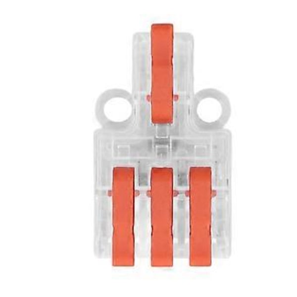 15 stk. Koblingsblokk Ledningskontakt Transparent Hurtig Kobling Kompakt Push-in Leder DF13