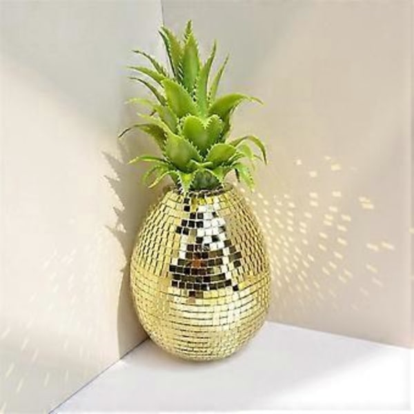 Ananas Guld Ornamenter Indlagt med Glas Simulation Frugt Boligdekorationer Ananas Dekorationer