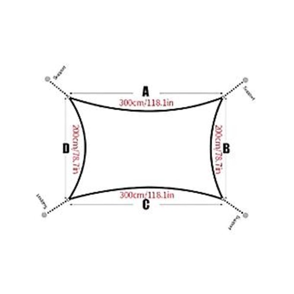 2 x 3 m Udendørs Klæde - Ant Able Til Terrasse/veranda/pergola/c