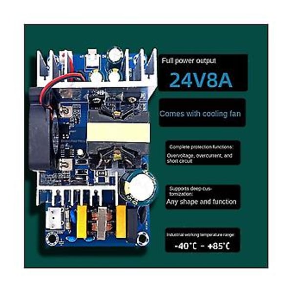 24V 8A Isolerad S Modul AC- Nedtrappningsmodul Till 24V Kort Med Fläkt (vh3.96