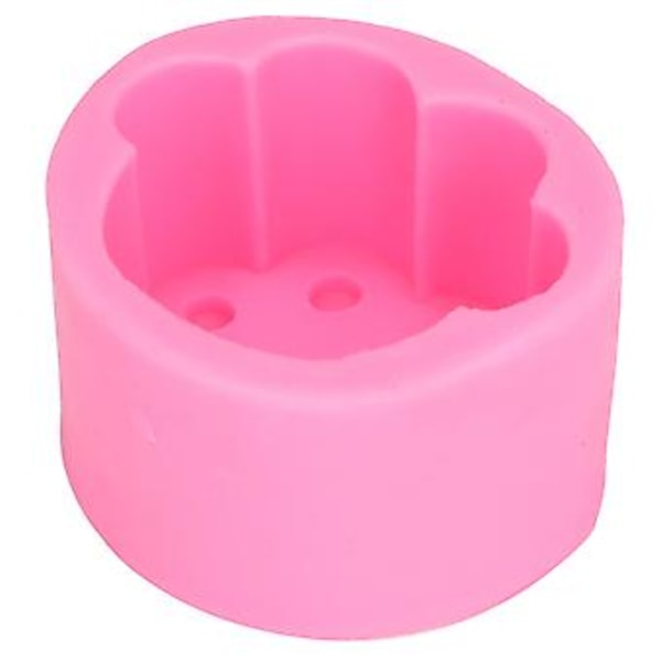 Katt- og hundepote silikonform: Myk rosa form for baking og fondantdekorasjoner