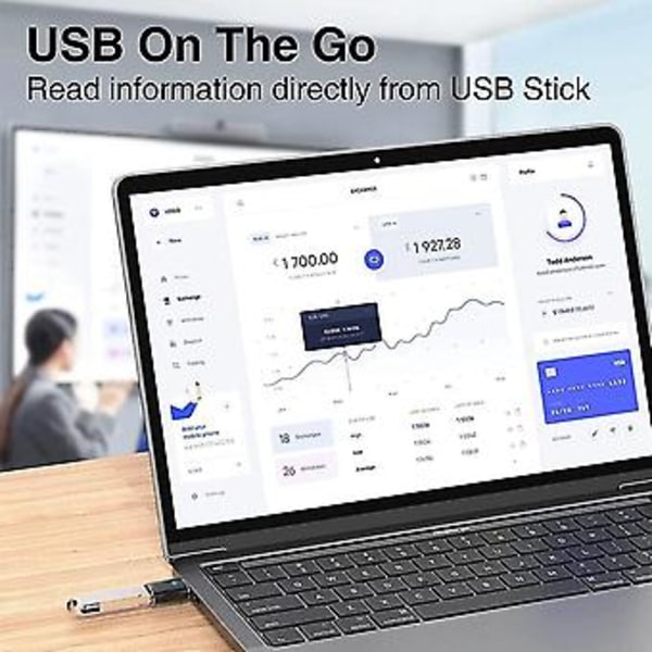 2st USB C till USB Adapter, USB Typ C till USB 3.0 Adapter för Pro och Typ C Enheter