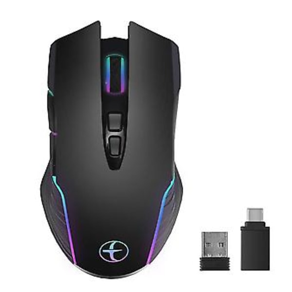 Trådlös Mus Mus Jiggler Musrörare LED Uppladdningsbar 2.4g Mause Ergonomisk Mini Mus USB Optiska Möss 1600 DPI