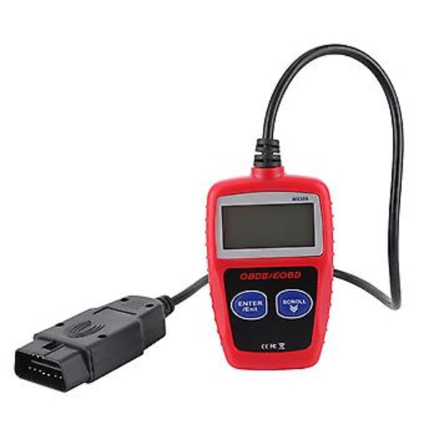 Bilmotor Diagnostik Scanner OBD2 Feldetektor Bakgrundsbelyst LCD-skärm Bilverktyg MS309