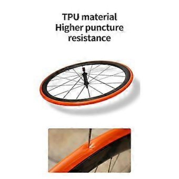 2 stk. Ultralet Cykel TPU Inderrør 700 X 18-32C Racercykel Dækrør Længde 65mm Længde Fransk Super Let Rør