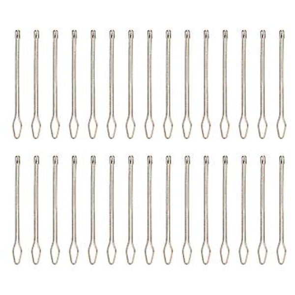 30 stk. snorinnfører med snor, lett å trekke, rustbeskyttelse, elastisk innføringsverktøy for elastisk trådgarn
