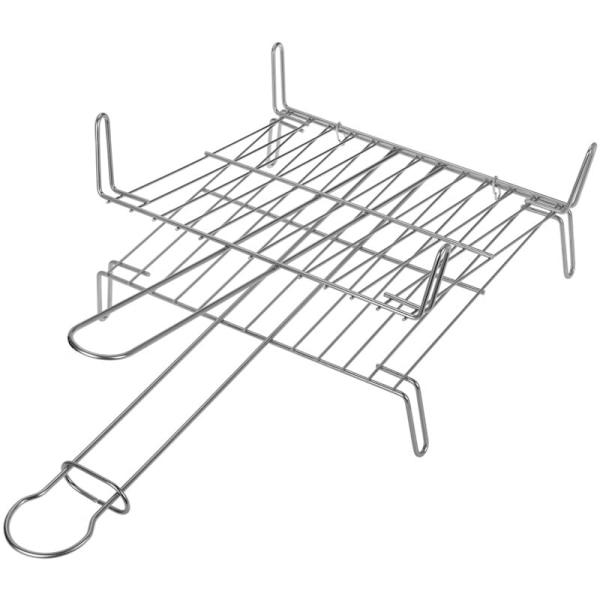 Dobbelt galvaniseret jern grill med justerbar lukning 25 x 25 cm