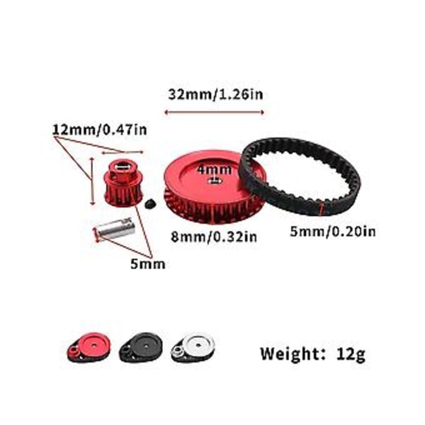 Belte Drift Trans Ars System 12t 30t For 4 6 1/10 Rc Crawler Bil Diy S,si