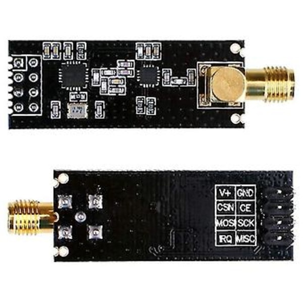 2 stk. Nrf24l01+pa+lna Rf Transceiver Modul Med Sma Antenne 2,4 Ghz 0m + Nrf24l01 Trådløst Modul