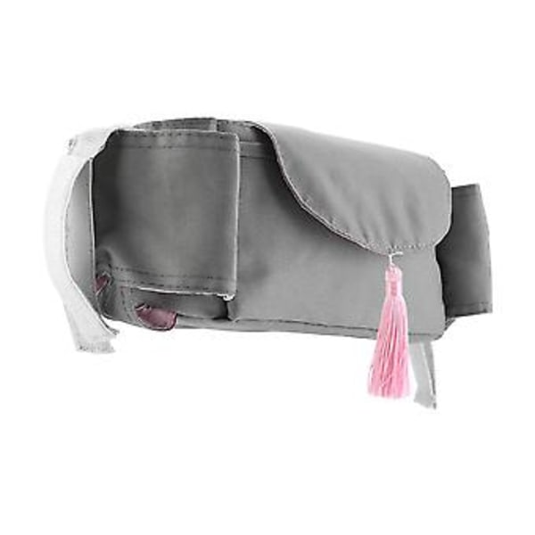 Barnvagn Buggy Barnvagns Tillbehör Förvaringsväska Blöjflaskorganisatör (Rosa Tofs)