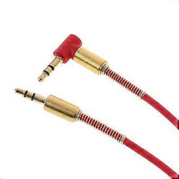 Universal 3.5mm HIFI Hann Rett Vinkel Til Hann Rett Stereo Bil AUX Lydkabel