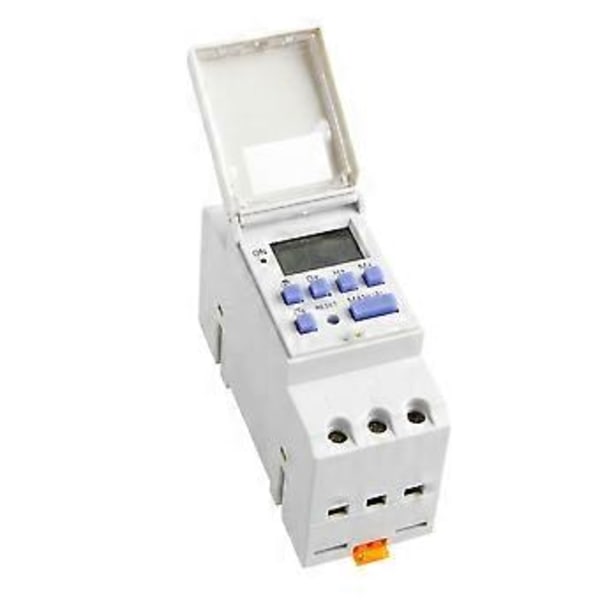 DIN-skinne for tidsrelébryter Digital LCD Strøm Programmerbar Timer for DC 12V N