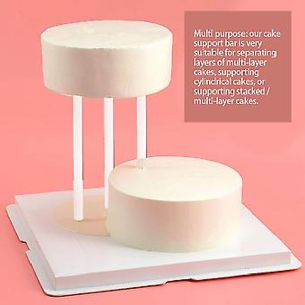50 Stycken Tårtpinnar för Våningstårtor och Stapling (1 cm Diameter)