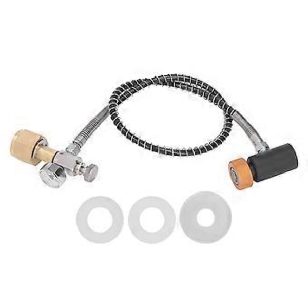 Soda Fjernslange CO2 Tank Cylinder Påfyldningsadapter med 24 Tommer Højtryksslange til Soda Dåse Konnektor W21.8 14 Til TR21 4