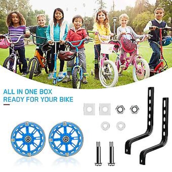 Barnhjul för 20-tums cykel, blinkande cykelhjul, Ycle-hjul med stöd