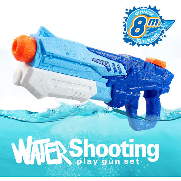 2 Vattenpistoler för Barn Vuxna, Blaster Soaker med Stor Kapacitet 600ml Vattenstråle Strid för Pojkar Flickor på Sommaren-DENUOTOP