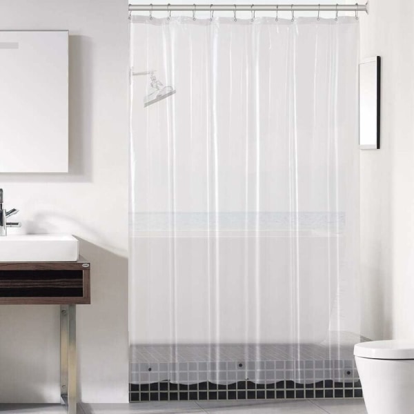 Clear Shower Curtain Liner 72x72 - PEVA Light Weight,Waterproof,Odorless with Rust-Resistant Grommets Holes