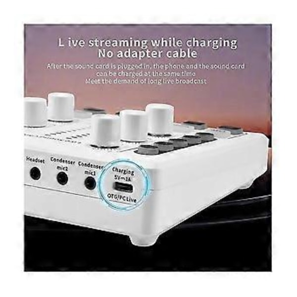 M8 Live Lydkort Trådløs Bluetooth Audio Mikser Digital Mikser Støyreduksjon Live Streaming Broa